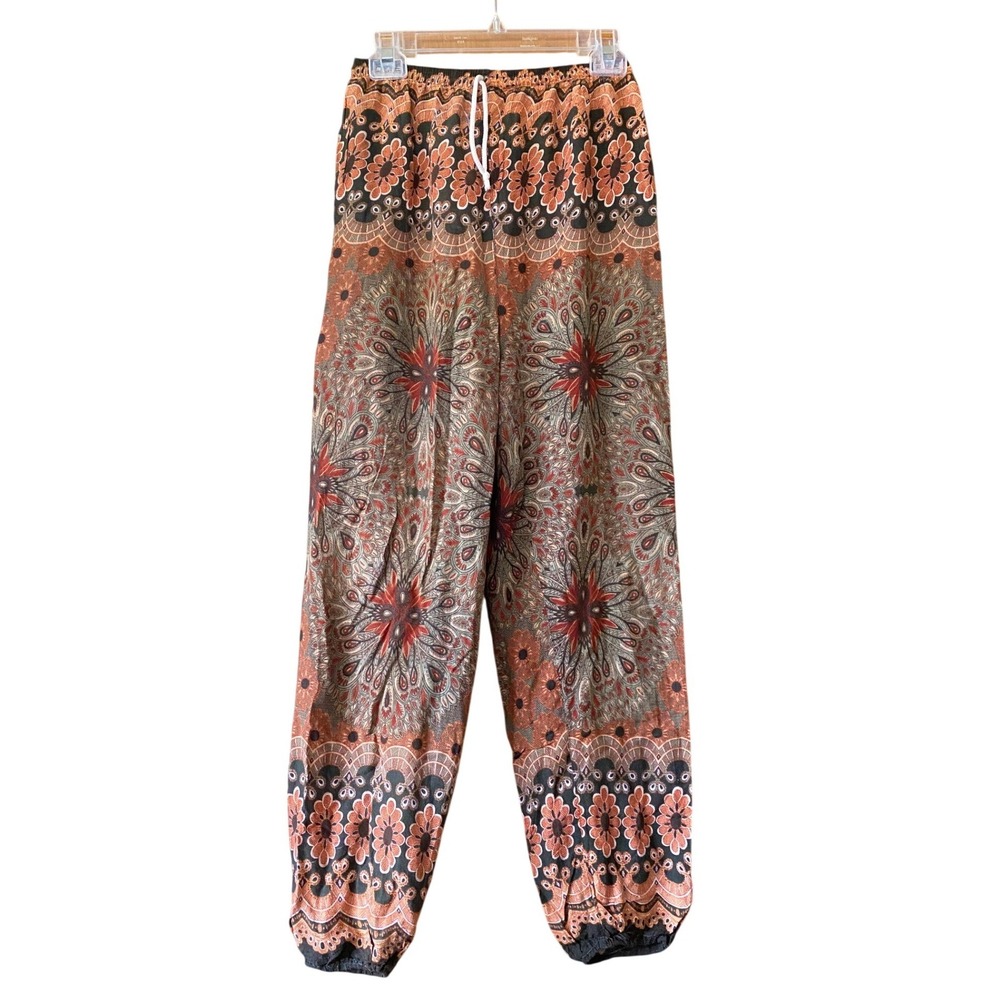 Cotton Mandala Print Harem Pants Joggers Boho Baggy Flowy Hippie Festival Lounge
